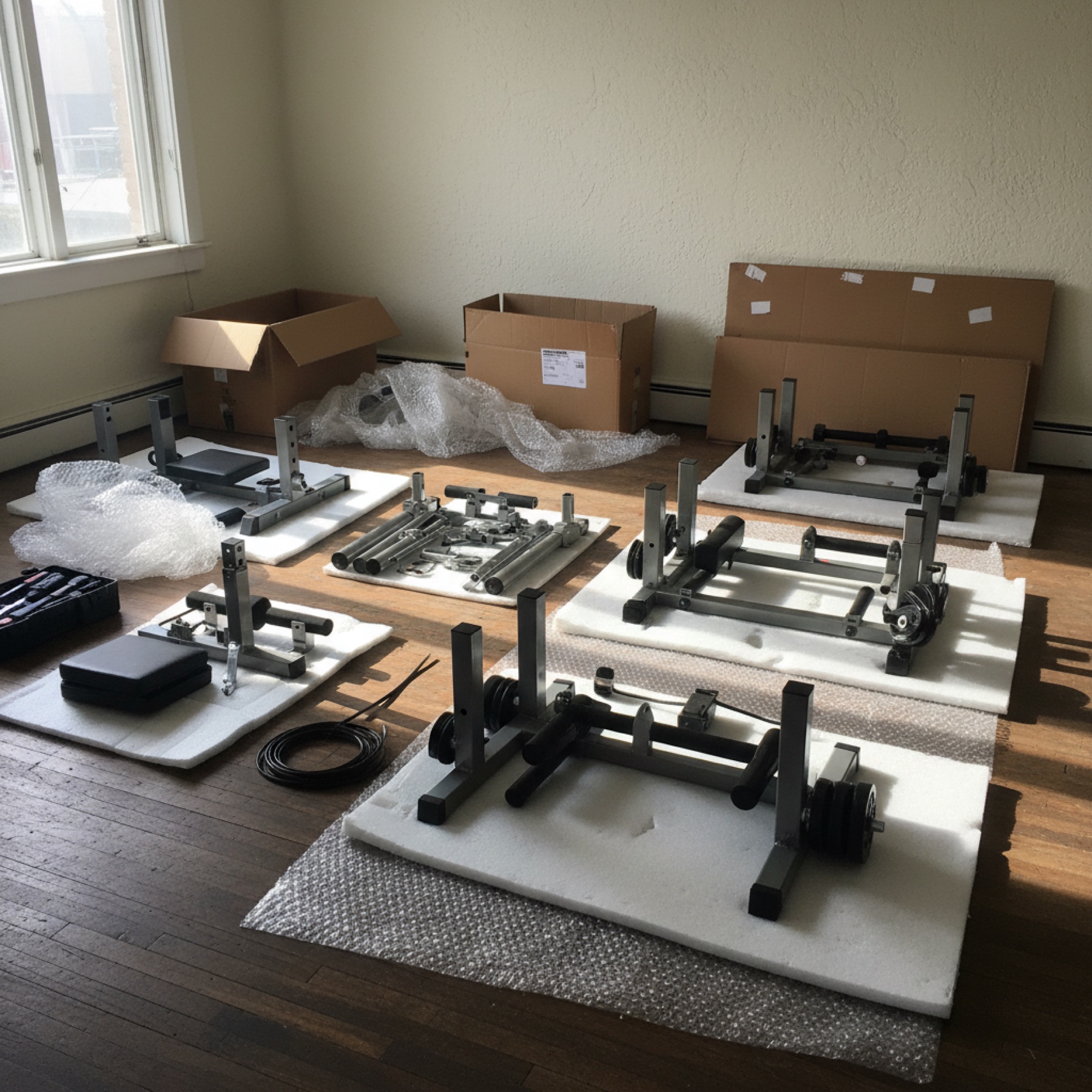 Préparation de démontage et évacuation d’équipement fitness