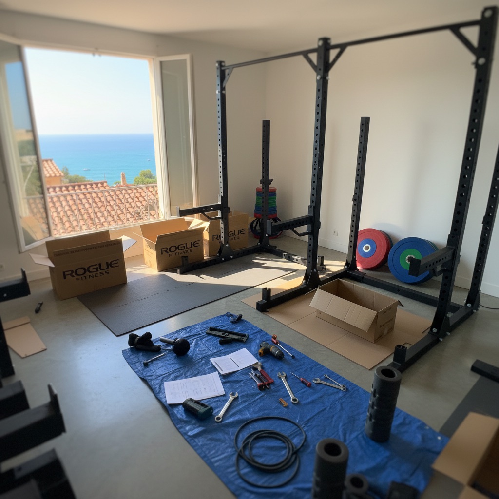 Zone de préparation pour installation fitness dans un appartement à Nice
