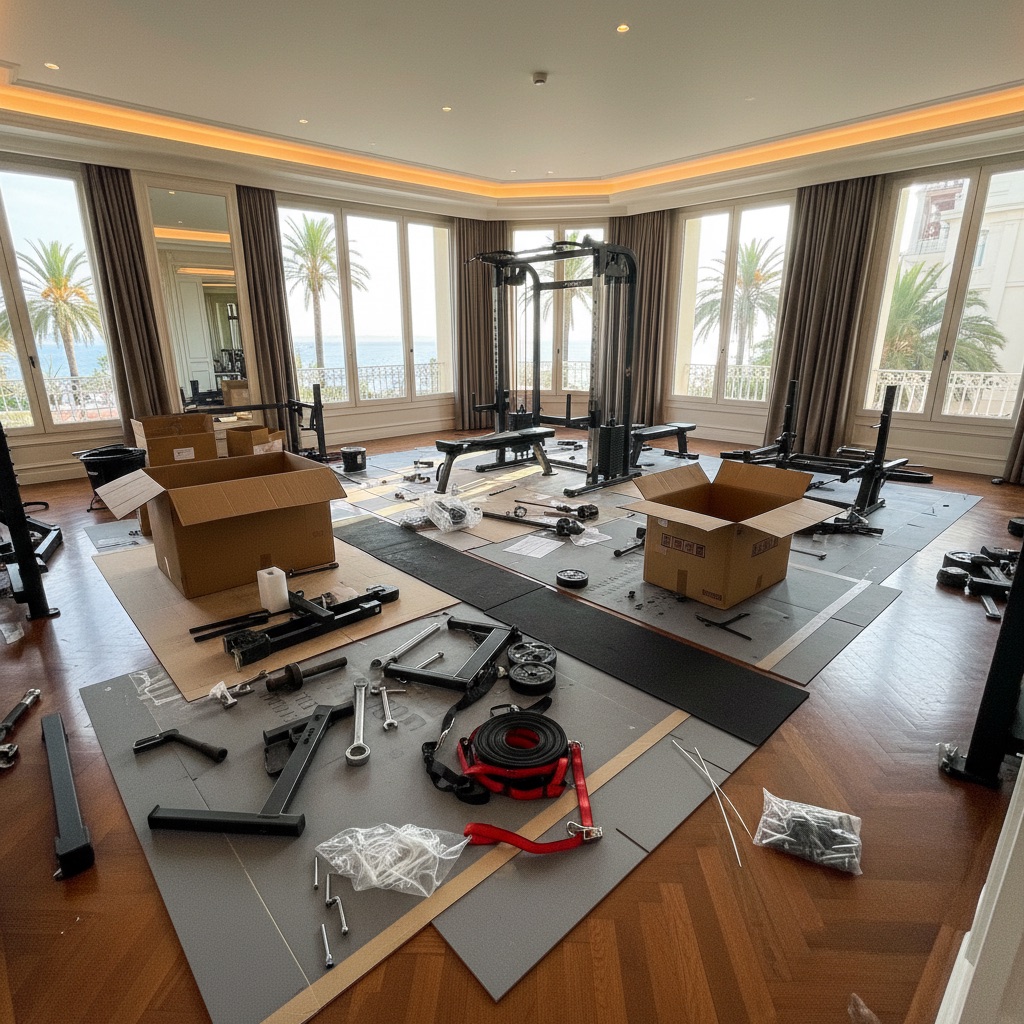 Référence intervention Cannes: Montage d’une station Technogym pour une résidence privée Cannes Croisette
