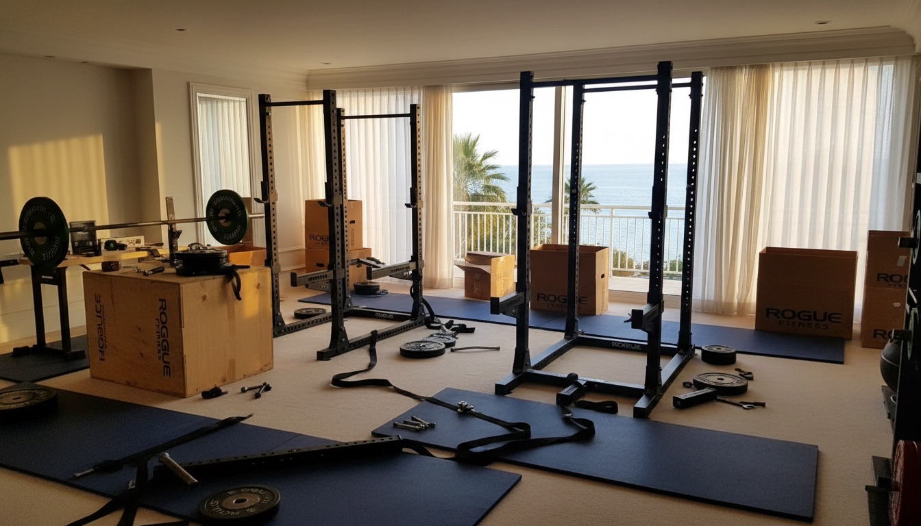 Référence intervention Cannes: Montage salle de sport éphémère pour événement professionnel à Cannes