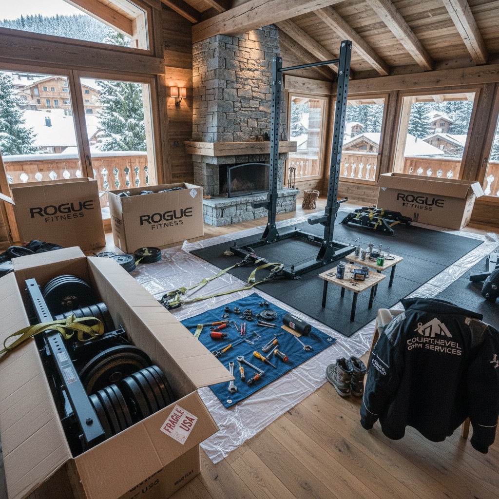 Référence intervention Courchevel: Installation salle fitness hôtel montagne Courchevel - 8 machines