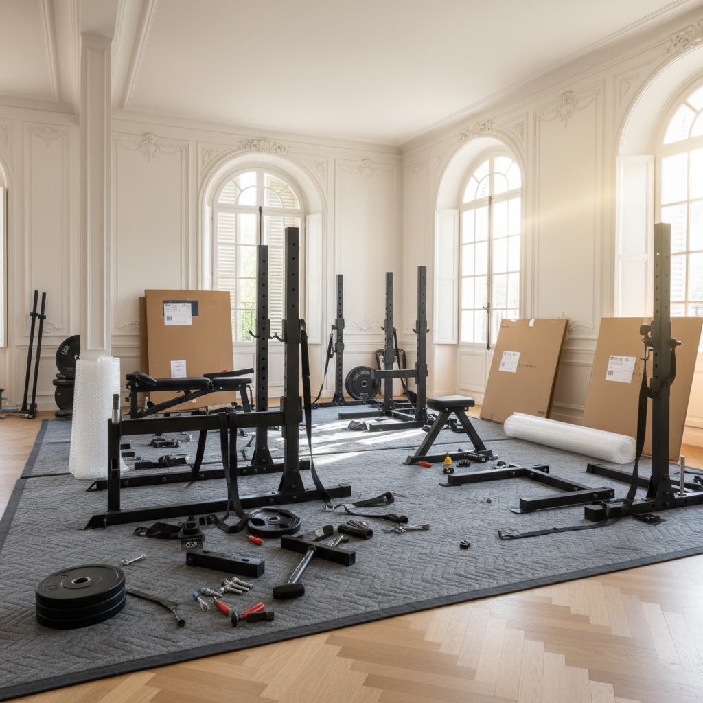 Référence intervention Saint-Tropez: Relocalisation d’équipements fitness dans une location saisonnière premium