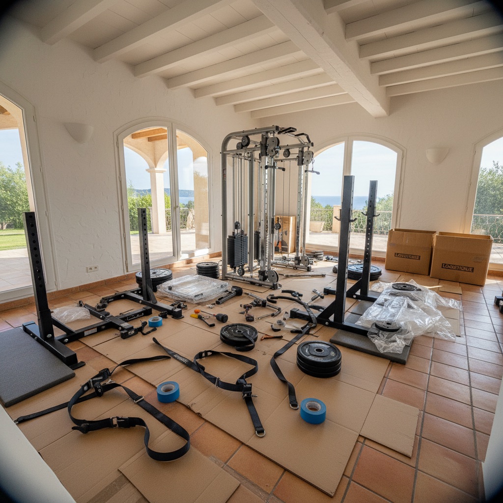 Référence intervention Saint-Tropez: Démontage et évacuation d’un home gym - domaine viticole aménagé